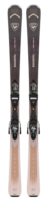 WArcade80_Xpress- Brown and cream ski on a white background