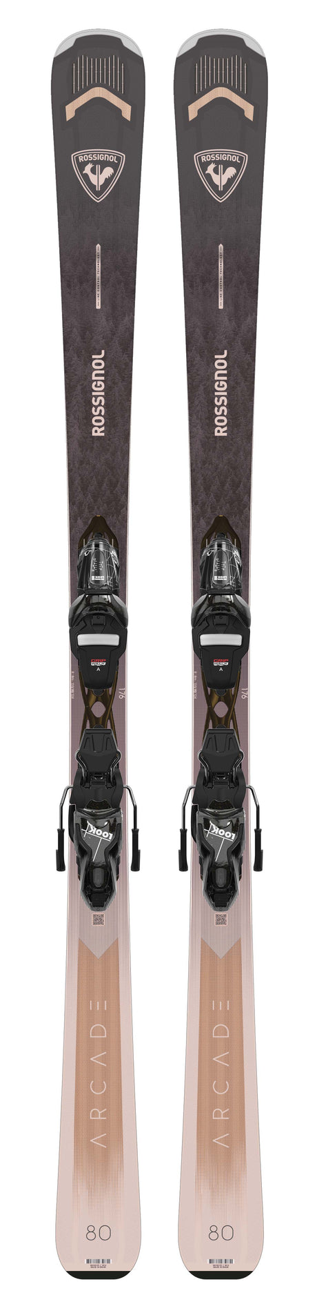 WArcade80_Xpress- Brown and cream ski on a white background