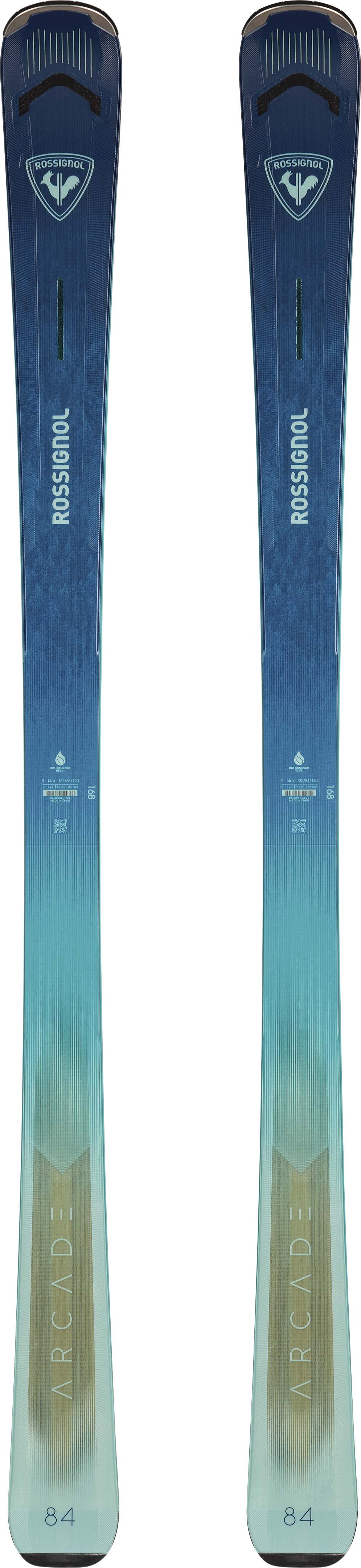 WArcade84- Blue and teal ski on a white background