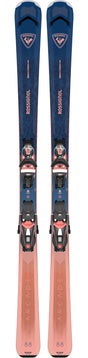 WArcade88_Konect- Blue and coral ski on a white background 