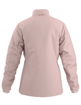 WAtomJacket-A light pink full-zip jacket with a stand-up collar and the Arc'teryx logo on the left chest, shown against a plain white background.