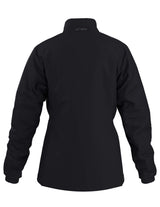 WAtomJacket-A black full-zip jacket with a stand-up collar and a small Arc'teryx logo on the left chest, displayed on a clean white background.