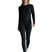 WBaselayer-Woman wearing a black long-sleeve top and leggings on a white background