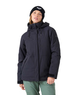 WBillieJacket- Woman wearing a black jacket on a white background