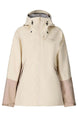 WBillieJacket-Beige and brown jacket with a hood on a white background