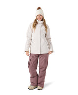 WBillieJacket- Woman wearing a cream jacket on a white background