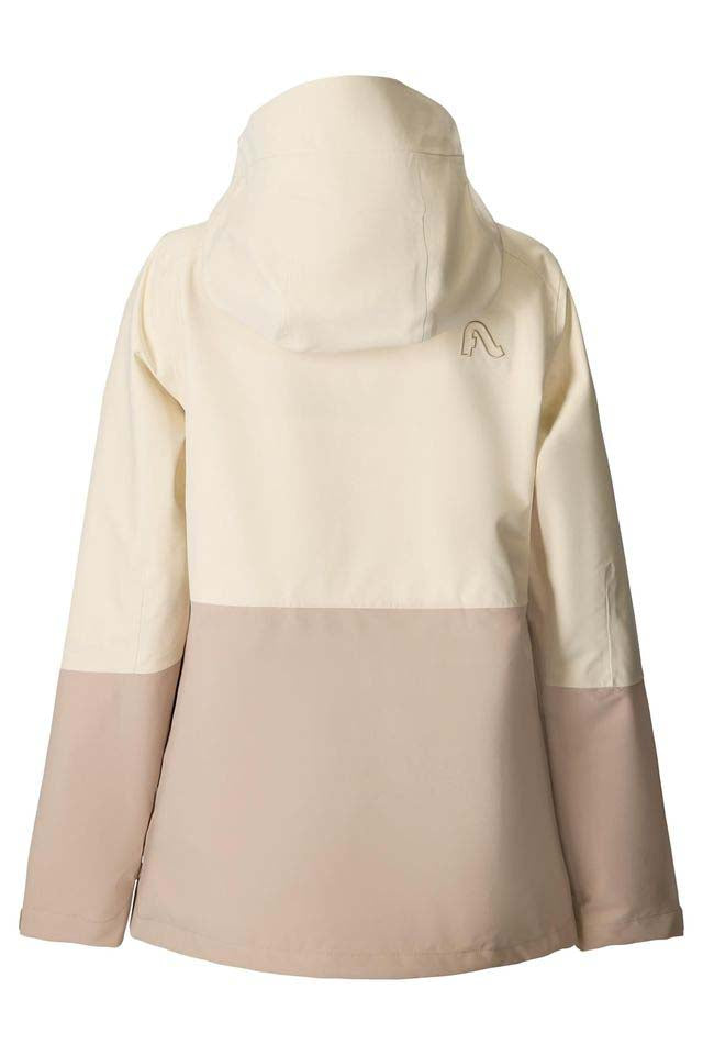 WBillieJacket-Beige and brown jacket with a hood on a white background