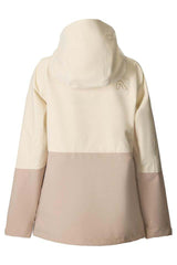 WBillieJacket-Beige and brown jacket with a hood on a white background
