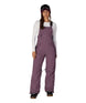 WBlackMagicInsulatedBib-Person wearing purple bib overalls on a white background