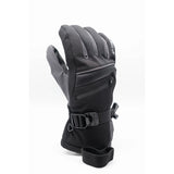 WBlazeGlove-A single black insulated winter glove with a wrist strap and buckle, shown from the back on a white background.