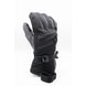 WBlazeGlove-A single black insulated winter glove with a wrist strap and buckle, shown from the back on a white background.