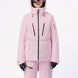 WBrilliant2.0InsulatedJacket-Person wearing a pink ski jacket with black zippers on a white background