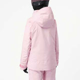 WBrilliant2.0InsulatedJacket-Pink jacket with a hood on a white background