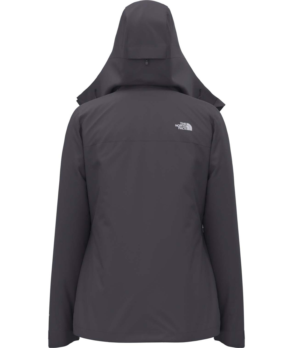 WCartoMonoTriclimateHoodedJacket- Dark Grey Jacket with hood and inner jacket on a white background