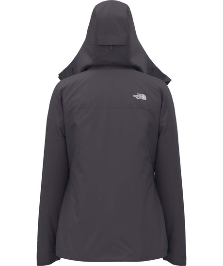 WCartoMonoTriclimateHoodedJacket- Dark Grey Jacket with hood and inner jacket on a white background
