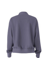 WChabot2.0MockNeck- Purple ribbed mock-neck sweater on a white background
