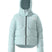 WColdSpellCroppedDownJacket-Light blue puffer jacket with a hood on a white background