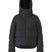 WColdSpellCroppedDownJacket-Black puffer jacket with a hood on a white background