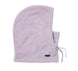 WCoraHood- Light purple hooded balaclava with drawstring on a white background