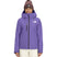 WDescenditJacket-Person wearing a purple jacket with The North Face logo on a white background