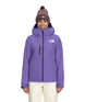 WDescenditJacket-Person wearing a purple jacket with The North Face logo on a white background
