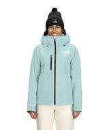 WDescenditJacket-Person wearing a light blue jacket with a brand logo on a white background