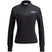 WDynamicMidlayer- A women's long-sleeve half-zip athletic pullover in dark gray and black, featuring a white 'swix' logo on the left chest, shown against a plain white background.