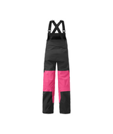 WElwyBibPant-Black and pink bib overalls on a white background