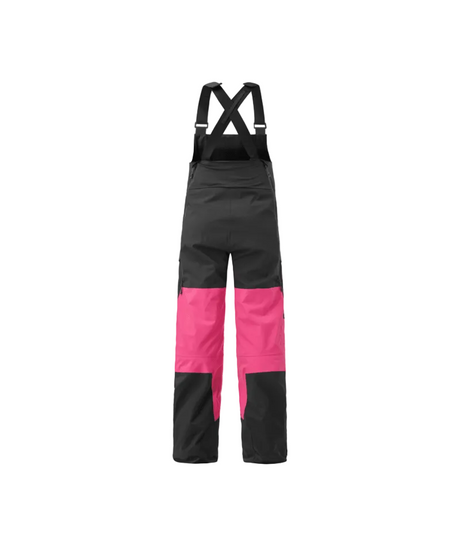 WElwyBibPant-Black and pink bib overalls on a white background