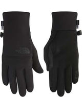 WEtipRecycledGlove-Black gloves with The North Face logo on a white background