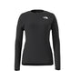 W FD Pro 160 Crew-Black long-sleeve shirt with The North Face logo on a white background