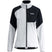 WFocusJacket- A women's colorblock athletic jacket from Swix, featuring a white body, black shoulders and upper chest, and a black front zipper, shown on a plain white background.