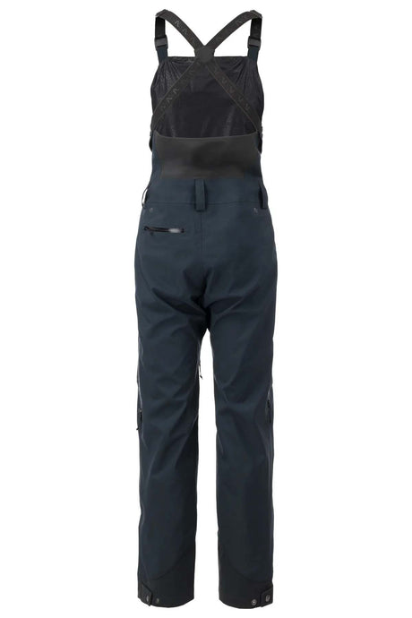 WFoxyBib- Black bib overalls on a white background