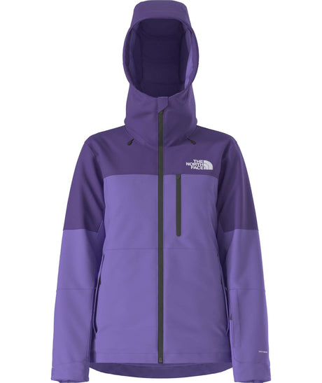 WFreedomInsulatedJacket-Purple jacket with a hood on a white background