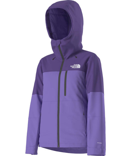 WFreedomInsulatedJacket-Purple jacket with a hood on a white 
