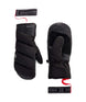 WGore-TexBufferInsulatedMitt-Black mittens with brand tags on a white background