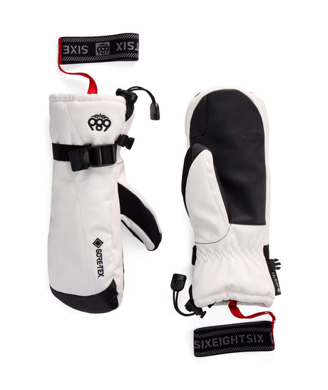 WGore-TexLinearMitt-A pair of 686 GORE-TEX insulated winter mittens shown on a clean white background, displaying both the front and back views of the gloves.