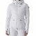 WGranadaJacket- Woman wearing a white jacket on a white background