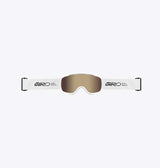 BusterGoggle- Giro goggle with a white band and an amber rose lens