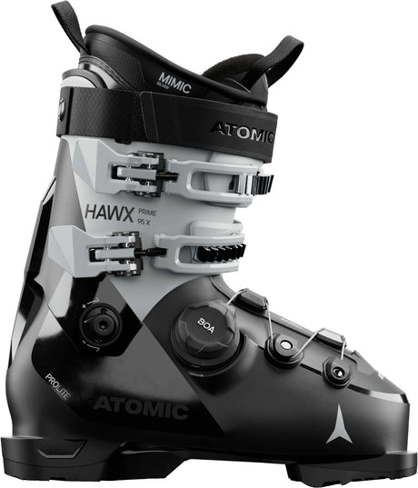 WHawxPrime95XBOA- Grey and black Atomic Hawx ski boot on a white background