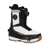 WHighshotPlusStepOnSnowboardBoots-Black and white snowboard boot with visible Burton branding on a white background