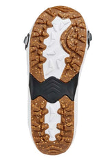 WHighshotPlusStepOnSnowboardBoots-Black and white snowboard boot with visible Burton branding on a white background