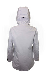 WHotCocoaJacket-White winter jacket with a hood on a white background