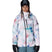 WHydraThermagraphJacket-Person wearing a colorful ski jacket and helmet on a white background