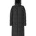 WHydrenaliteCityLongDownHoodedParka-Black puffer coat with a hood on a white background