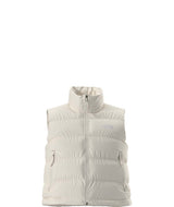 WHydrenaliteDownA-LineVest-White puffer vest on a white background
