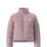 WHydrenaliteDownJacket-Pink puffer jacket with The North Face logo on a white background