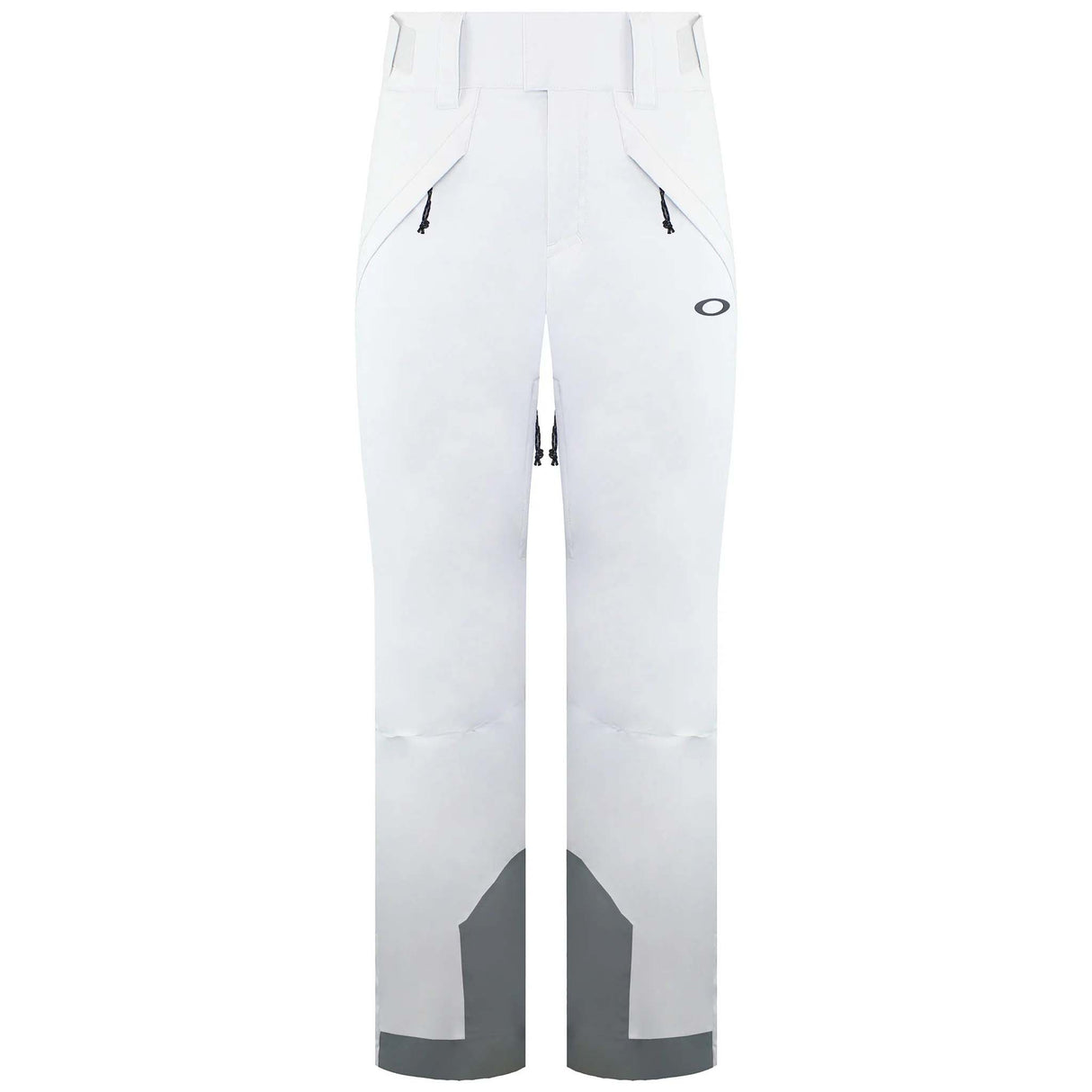 WIrisIns.Pant-White ski pants with gray accents on a white background