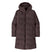 WJacksonGlacierParka-A dark brown hooded puffer coat with horizontal quilting, shown against a plain white background.