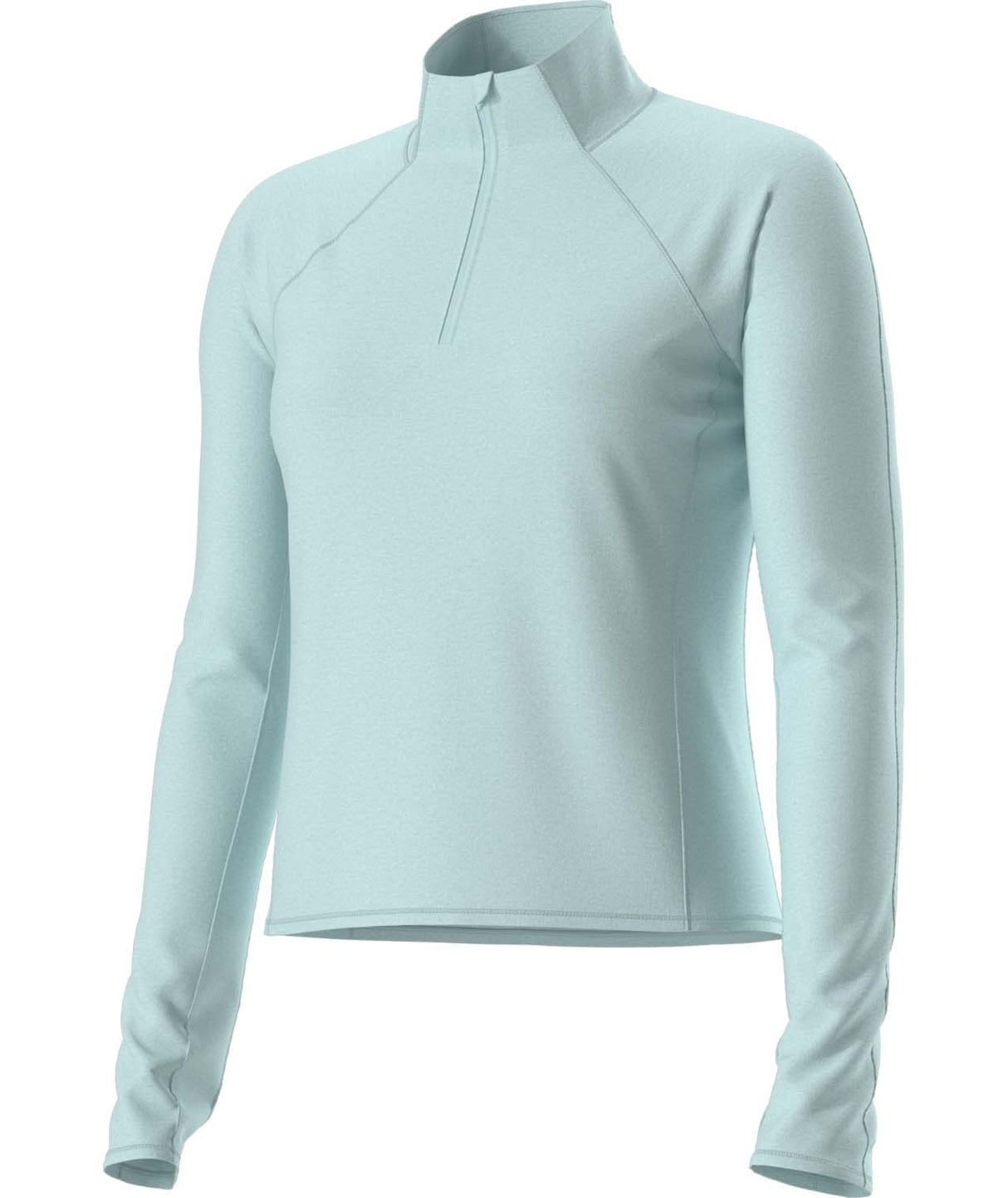 WJaida1_4Zip-Light blue long-sleeve quarter zip shirt on a white background